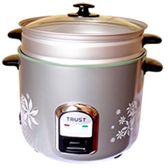 TRUST - Rice Cooker  TRC 250FS  Gris Blanc -2,2 L 